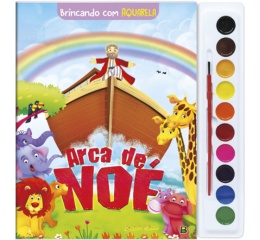 LIVRO BRINCANDO C/AQUARELA ARCA DE NO&Eacute; 1157787
